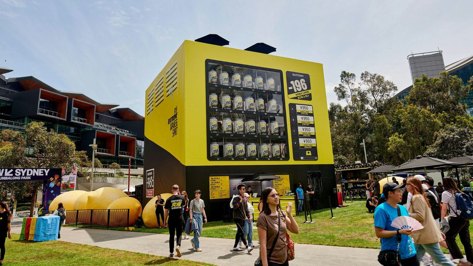 The giant -196 vending machine activation at SXSW Sydney
